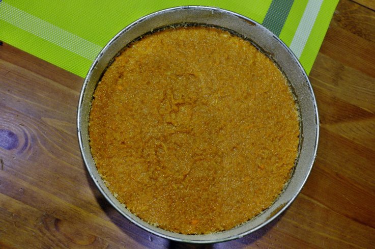 ciasto marchewkowe PRZED pieczeniem